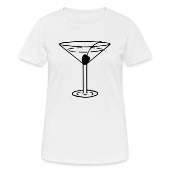 Martini mit Olive - Frauen T-Shirt atmungsaktiv - Weiß - Vorne - AI Model Female 172 dark (172cm)