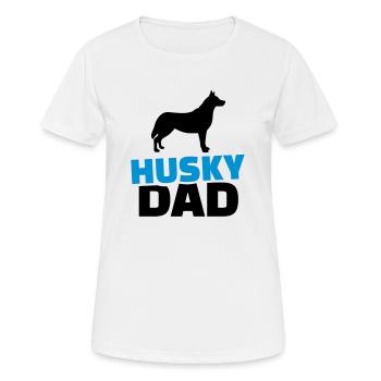 Husky Dad - T-shirt respirant Femme - blanc - Devant - AI Model Female 172 dark (172cm)