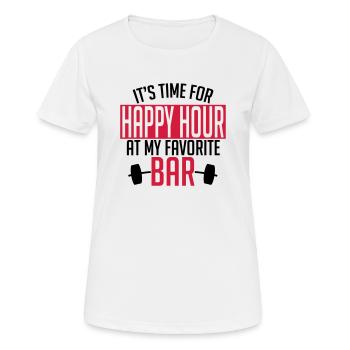 it's time for happy hour at my favorite bar A 2c - Frauen T-Shirt atmungsaktiv - Weiß - Vorne - AI Model Female 172 dark (172cm)