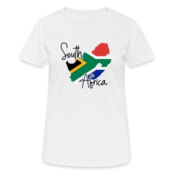 Afrique du Sud - T-shirt respirant Femme - blanc - Devant - AI Model Female 172 dark (172cm)