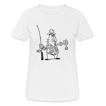 angeln witzig pech - Frauen T-Shirt atmungsaktiv - Weiß - Vorne - AI Model Female 172 dark (172cm)