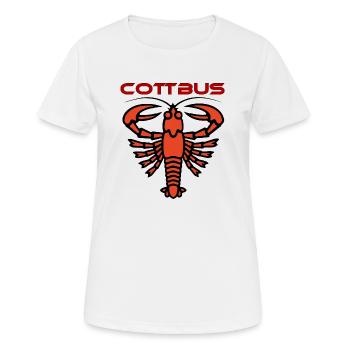 Der Cottbuser Krebs - Frauen T-Shirt atmungsaktiv - Weiß - Vorne - AI Model Female 172 dark (172cm)