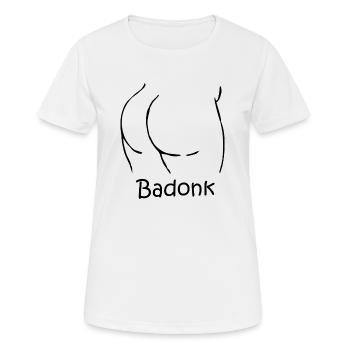 ButtShape - Badonk - Frauen T-Shirt atmungsaktiv - Weiß - Vorne - AI Model Female 172 dark (172cm)