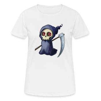 Petite mort - T-shirt respirant Femme - blanc - Devant - AI Model Female 172 dark (172cm)