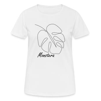 Monstera Design - Frauen T-Shirt atmungsaktiv - Weiß - Vorne - AI Model Female 172 dark (172cm)