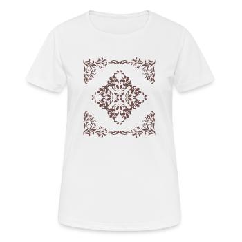 Dekoratives dunkles Element für das Dekor - Frauen T-Shirt atmungsaktiv - Weiß - Vorne - AI Model Female 172 dark (172cm)