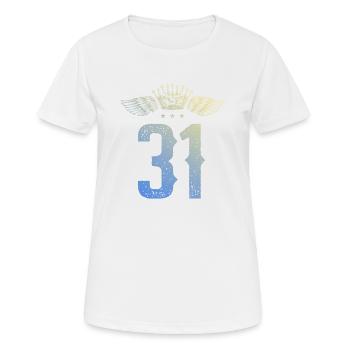31 Couronne numérique - T-shirt respirant Femme - blanc - Devant - AI Model Female 172 dark (172cm)