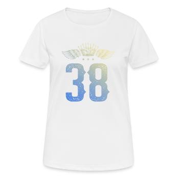 38 Number crown - Women's Breathable T-Shirt - white - Front - AI Model Female 172 dark (172cm)
