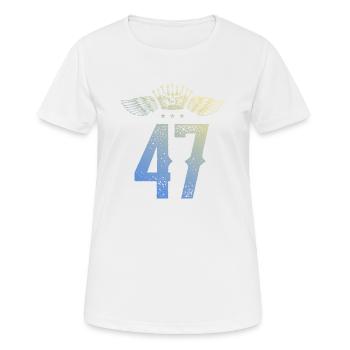 47 Couronne numérique - T-shirt respirant Femme - blanc - Devant - AI Model Female 172 dark (172cm)