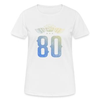 80 Zahl Krone - Frauen T-Shirt atmungsaktiv - Weiß - Vorne - AI Model Female 172 dark (172cm)