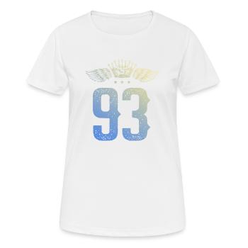 93 Couronne numérique - T-shirt respirant Femme - blanc - Devant - AI Model Female 172 dark (172cm)