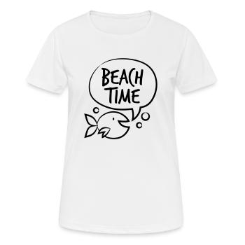 Beach Time - Frauen T-Shirt atmungsaktiv - Weiß - Vorne - AI Model Female 172 dark (172cm)