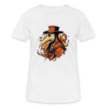 Plague Doctor - Women's Breathable T-Shirt - white - Front - AI Model Female 172 dark (172cm)