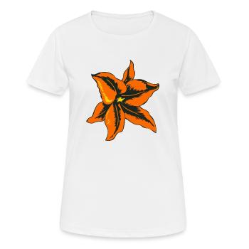 fleur dessin tattoo 1403 A - T-shirt respirant Femme - blanc - Devant - AI Model Female 172 dark (172cm)
