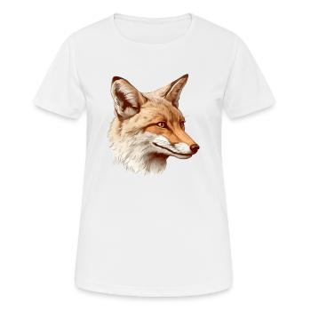 Schlauer Fuchs - Frauen T-Shirt atmungsaktiv - Weiß - Vorne - AI Model Female 172 dark (172cm)