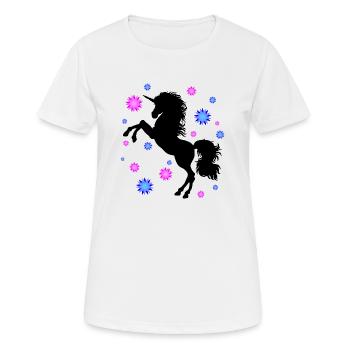 Ombre de licorne - T-shirt respirant Femme - blanc - Devant - AI Model Female 172 dark (172cm)