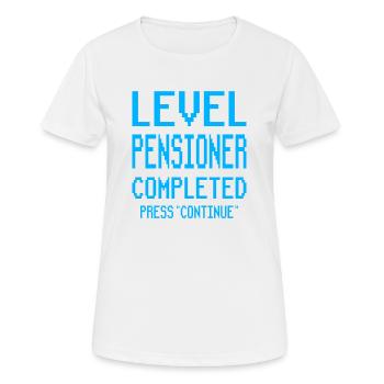 Rente Geschenk Rentner - Frauen T-Shirt atmungsaktiv - Weiß - Vorne - AI Model Female 172 dark (172cm)