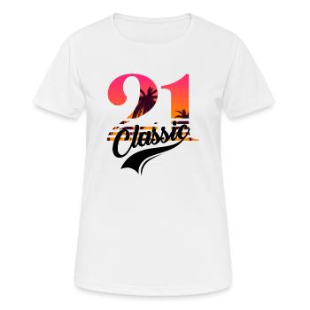 Vintage 1921-21e anniversaire - T-shirt respirant Femme - blanc - Devant - AI Model Female 172 dark (172cm)