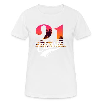 Vintage 1921-21e anniversaire - T-shirt respirant Femme - blanc - Devant - AI Model Female 172 dark (172cm)