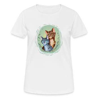 Plume de geai Jay Feather Leafpool Leaf Lake Cats - T-shirt respirant Femme - blanc - Devant - AI Model Female 172 dark (172cm)