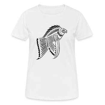 prehistoric fish - Women's Breathable T-Shirt - white - Front - AI Model Female 172 dark (172cm)