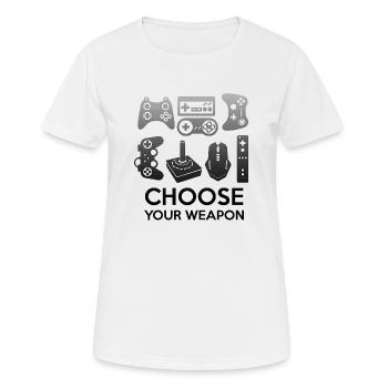 Gamer Game Play Online Computer Gaming Arcade Neon - Women's Breathable T-Shirt - white - Front - AI Model Female 172 dark (172cm)