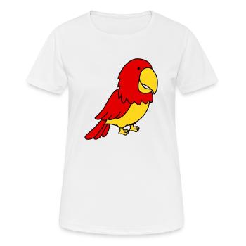 papagei - Frauen T-Shirt atmungsaktiv - Weiß - Vorne - AI Model Female 172 dark (172cm)