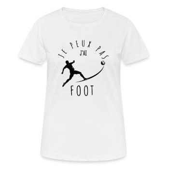 Ich kann nicht, ich habe Fußball. - Frauen T-Shirt atmungsaktiv - Weiß - Vorne - AI Model Female 172 dark (172cm)