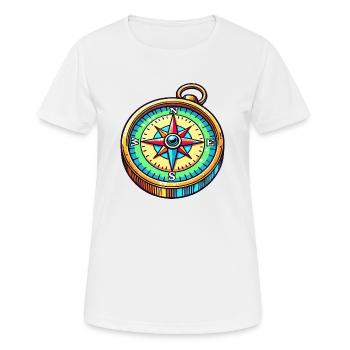 compass - Women's Breathable T-Shirt - white - Front - AI Model Female 172 dark (172cm)