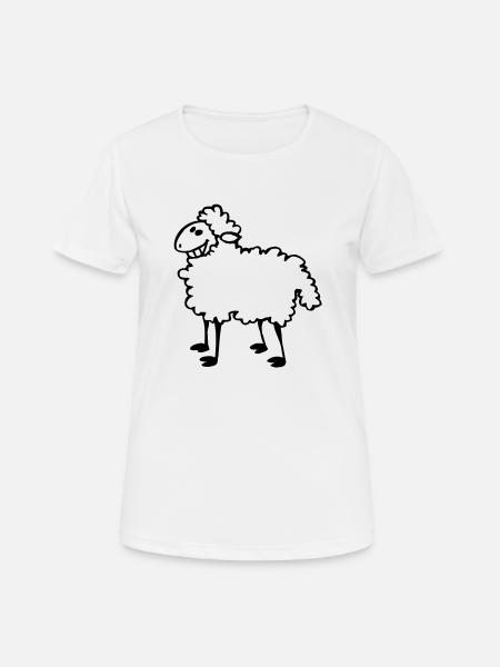 Moutons Shirts - T-shirt respirant Femme - blanc