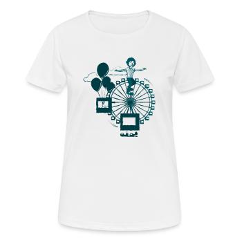 grande roue - T-shirt respirant Femme - blanc - Devant - AI Model Female 172 dark (172cm)