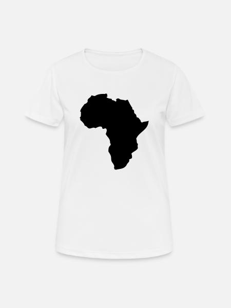 african continent map africa drawing afro - Women's Breathable T-Shirt - white