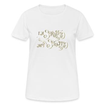 Je suis défoncé, mais pas un dicton stupide pour Stoner - T-shirt respirant Femme - blanc - Devant - AI Model Female 172 dark (172cm)