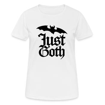 Just Goth - Frauen T-Shirt atmungsaktiv - Weiß - Vorne - AI Model Female 172 dark (172cm)