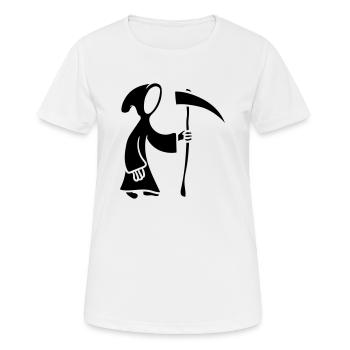 Tod mit Sense Comic Cartoon - T-shirt respirant Femme - blanc - Devant - AI Model Female 172 dark (172cm)