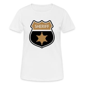 sheriff - Frauen T-Shirt atmungsaktiv - Weiß - Vorne - AI Model Female 172 dark (172cm)