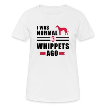 Whippet - Frauen T-Shirt atmungsaktiv - Weiß - Vorne - AI Model Female 172 dark (172cm)