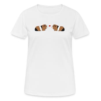 Cadeau cochon d'Inde cochon d'Inde - T-shirt respirant Femme - blanc - Devant - AI Model Female 172 dark (172cm)
