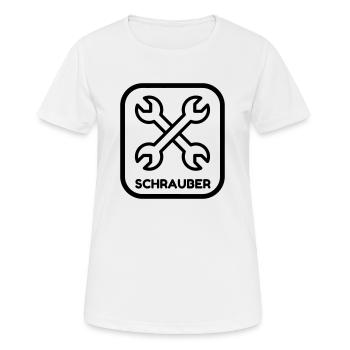 Mechanik / Mechaniker / Auto / Garage - Frauen T-Shirt atmungsaktiv - Weiß - Vorne - AI Model Female 172 dark (172cm)