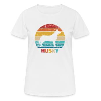 chien de traîneau - T-shirt respirant Femme - blanc - Devant - AI Model Female 172 dark (172cm)