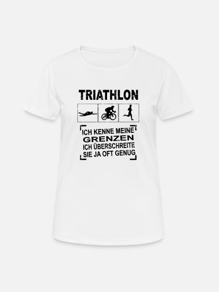 Triathlon - Frauen T-Shirt atmungsaktiv - Weiß