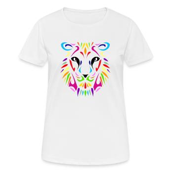 lioness color design - Women's Breathable T-Shirt - white - Front - AI Model Female 172 dark (172cm)