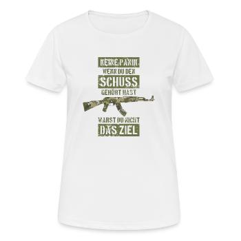 SOLDAT BUNDESWEHR BUND MG MASCHINENGEWEHR - Frauen T-Shirt atmungsaktiv - Weiß - Vorne - AI Model Female 172 dark (172cm)