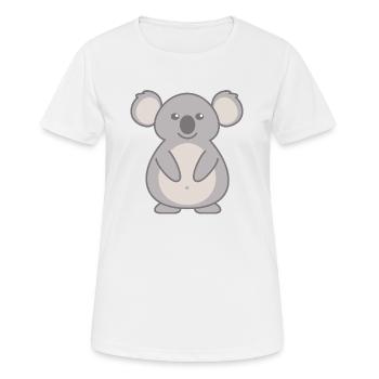 Koala - Frauen T-Shirt atmungsaktiv - Weiß - Vorne - AI Model Female 172 dark (172cm)