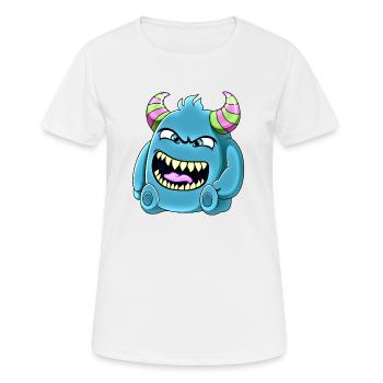 Kleines süßes witziges Monster Nr.39 - Frauen T-Shirt atmungsaktiv - Weiß - Vorne - AI Model Female 172 dark (172cm)