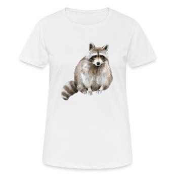 Raton laveur - T-shirt respirant Femme - blanc - Devant - AI Model Female 172 dark (172cm)