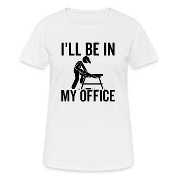 I'll Be In My Office - Women's Breathable T-Shirt - white - Front - AI Model Female 172 dark (172cm)