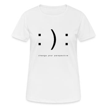 Change your perspective - Women's Breathable T-Shirt - white - Front - AI Model Female 172 dark (172cm)