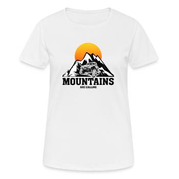 Mountains Are Calling - Women's Breathable T-Shirt - white - Front - AI Model Female 172 dark (172cm)