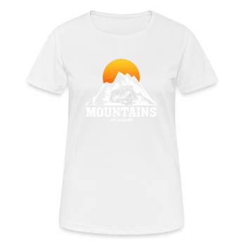 Mountains Are Calling - Women's Breathable T-Shirt - white - Front - AI Model Female 172 dark (172cm)